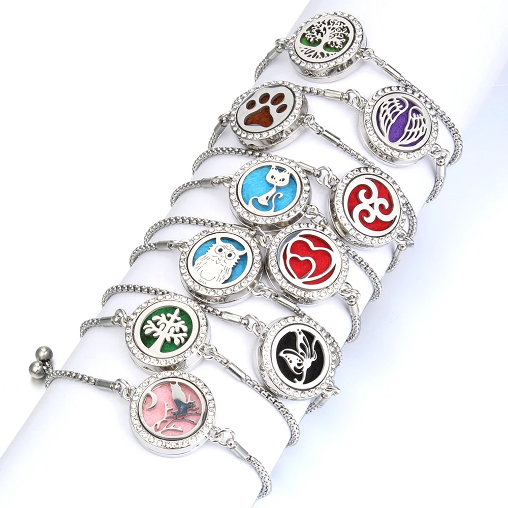 Aromatherapy Bracelet Essential Oil Diffuser Locket Tree of Life Adjustable Perfume Bracelet Crystal Magnetic Bracelet for Women
Aromatherapy Bracelet Essential Oil Diffuser Locket Tree of Life Adjustable Perfume Bracelet Crystal Magnetic Bracelet for Women