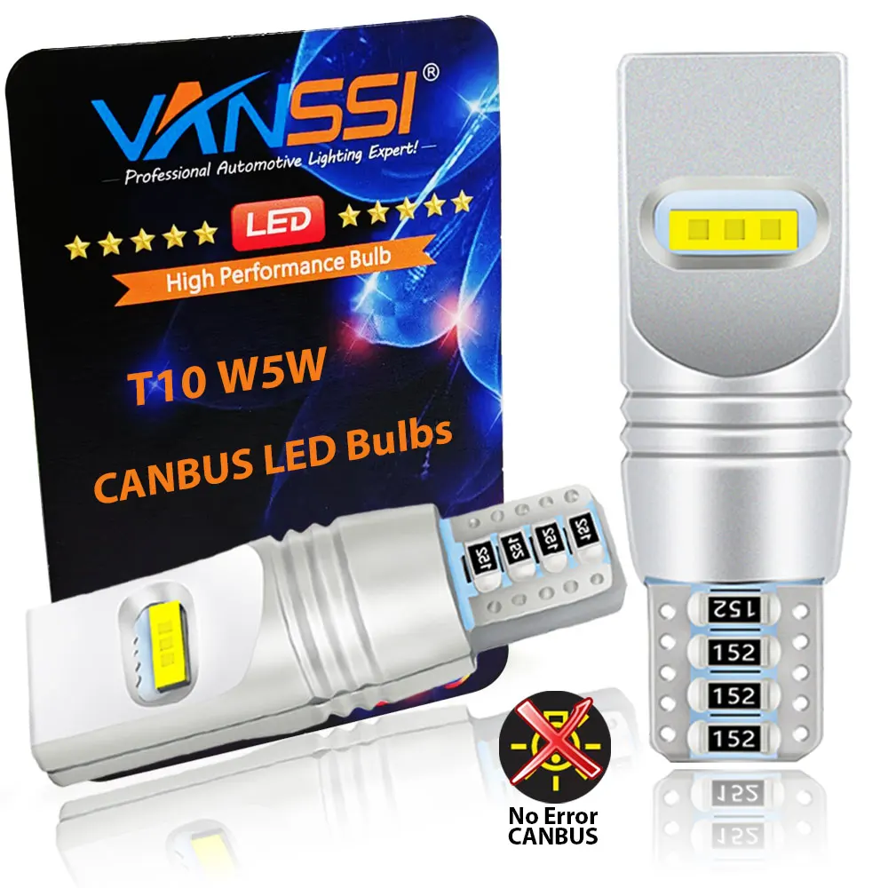 VANSSI супер яркие 1000lm 194 W5W T10 светодиодный Canbus лампы 12V автомобильный парковочный