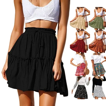 2020 New Fashion Women's Summer Plus Size High Waisted Pleated Black Ruffle Solid Casual A-Line Mini Skirt 
2020 New Fashion Women's Summer Plus Size High Waisted Pleated Black Ruffle Solid Casual A-Line Mini Skirt