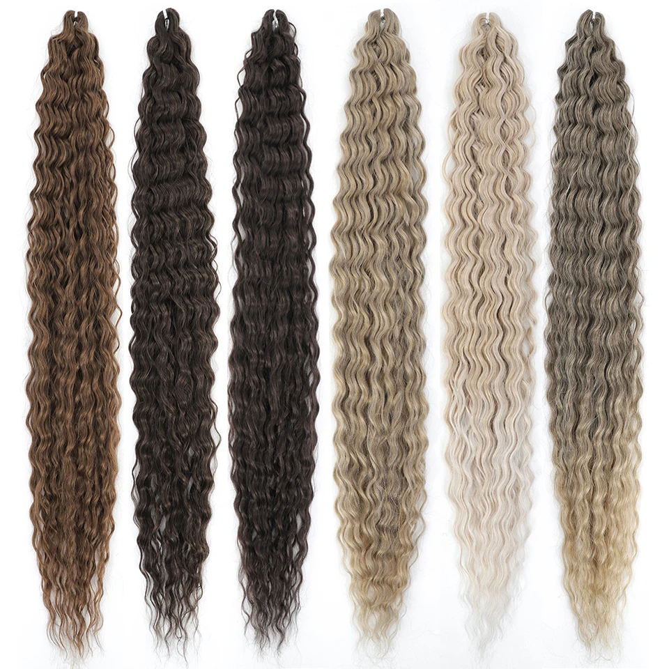 Синтетические волосы для вязания крючком океанская/глубокая волна