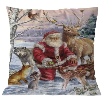 Christmas Cushion Cover Merry Christmas Decoration Pillowcases Pillow Cover Santa Claus Polyester Throw Pillow Case Cover
Christmas Cushion Cover Merry Christmas Decoration Pillowcases Pillow Cover Santa Claus Polyester Throw Pillow Case Cover