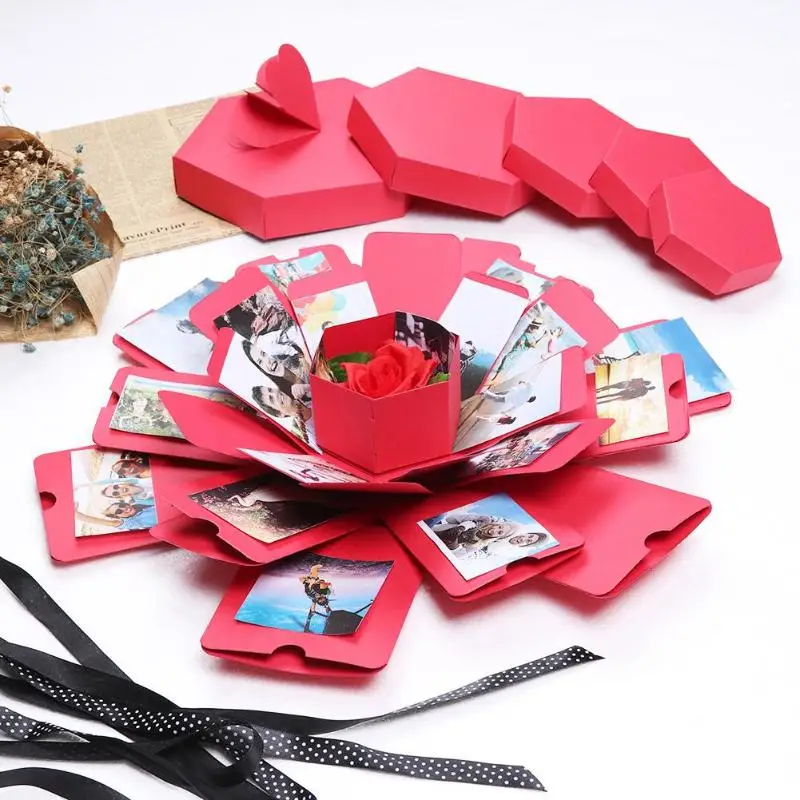 Handmade Surprise Hexagonal Explosion Box Hexagonal DIY Photo Albums Scrapbook Anniversary Birthday Gifts Photo Customization
Handmade Surprise Hexagonal Explosion Box Hexagonal DIY Photo Albums Scrapbook Anniversary Birthday Gifts Photo Customization