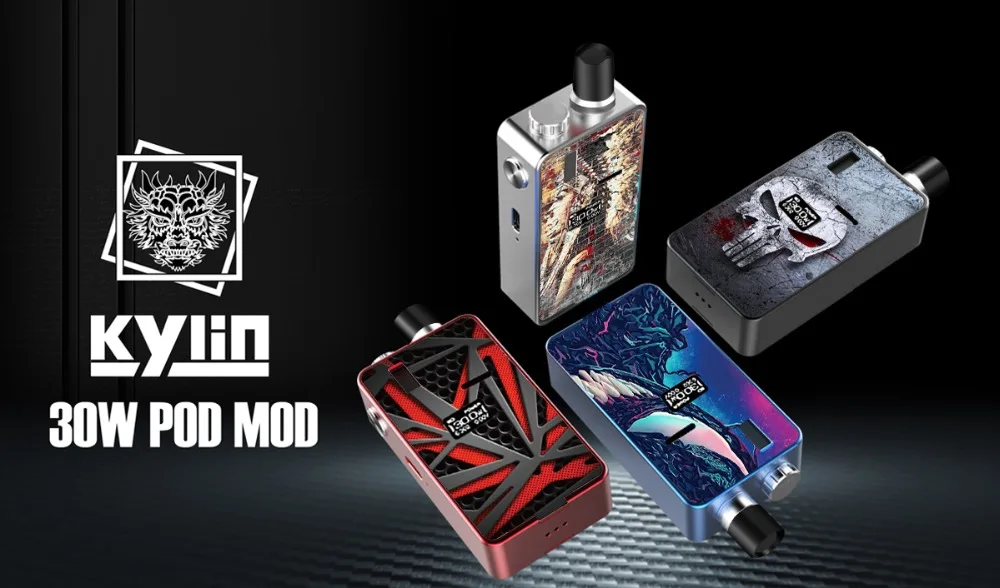 Electronic cigarette HUGO Vapor Kylin 30W Pod System Kit resin & Acrylic 1000mah battery 3.0ml vape kit VS Smoant Pasito kit (2)