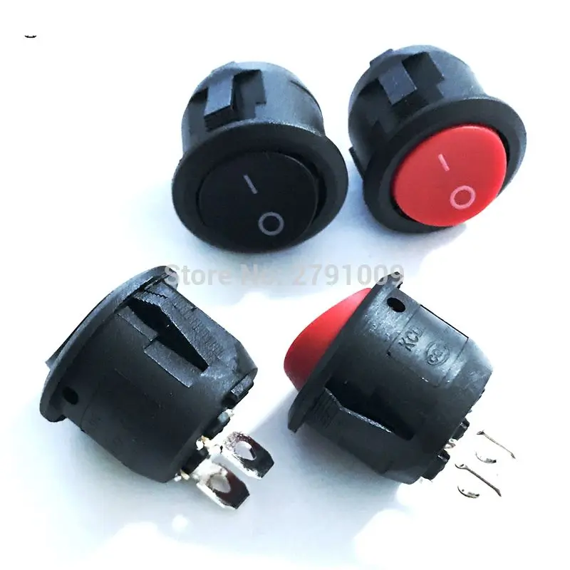 10Pcs Small Round Black 2-Pin 2-Files 3A/250V 6A/125V Rocker Switch Seesaw Power Switch KCD1 Round Rocker Switch Red Switch 20mm
10Pcs Small Round Black 2-Pin 2-Files 3A/250V 6A/125V Rocker Switch Seesaw Power Switch KCD1 Round Rocker Switch Red Switch 20mm
