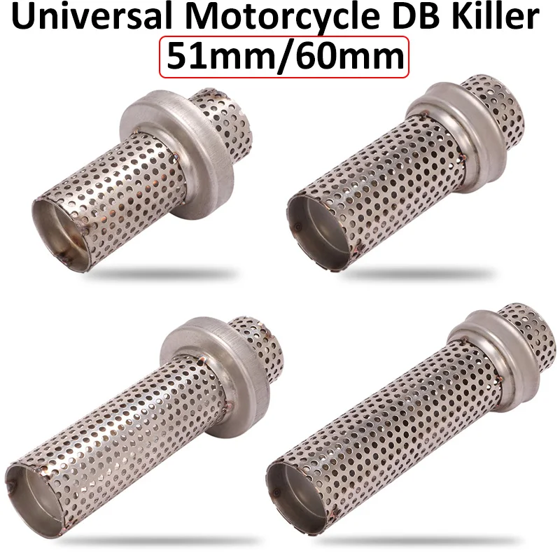 

Slip On Universal Motorcycle 51mm 60mm DB Killer Catalyst Silencer Noise Sound Exhaust Moto Escape Muffler