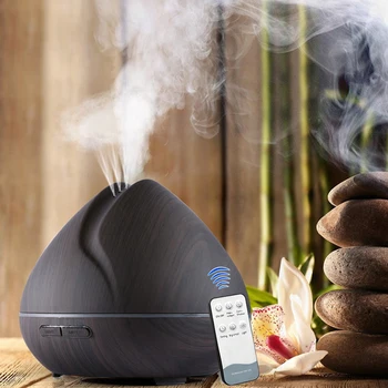 550ML Essential Oil Aroma Diffuser Air Humidifier With Wood Grain Remote Control 7 Changing Color LED Lights For Home Office
550ML Essential Oil Aroma Diffuser Air Humidifier With Wood Grain Remote Control 7 Changing Color LED Lights For Home Office