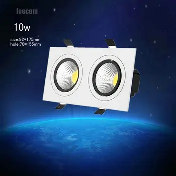 2018 Promotion High Brightness 4pcs/lot Double Head Square Led Downlight 2*5w Cob Recessed Ceiling Down Light Lamp For Home
2018 Promotion High Brightness 4pcs/lot Double Head Square Led Downlight 2*5w Cob Recessed Ceiling Down Light Lamp For Home