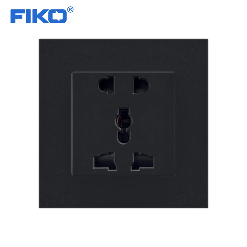 FIKO 86mm*86mm 13A Universal 23pin multi function socket UK Household use Power Socket,Black PC panel UK wall socket
FIKO 86mm*86mm 13A Universal 23pin multi function socket UK Household use Power Socket,Black PC panel UK wall socket