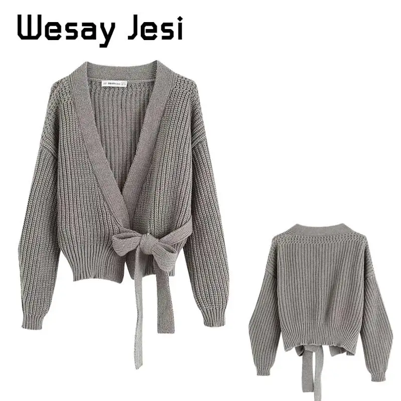 Women sweater long-sleeve sweet pullovers solid casual fashion knitted 2019 autumn female High street V-Neck collar Streetwear 
Women sweater long-sleeve sweet pullovers solid casual fashion knitted 2019 autumn female High street V-Neck collar Streetwear