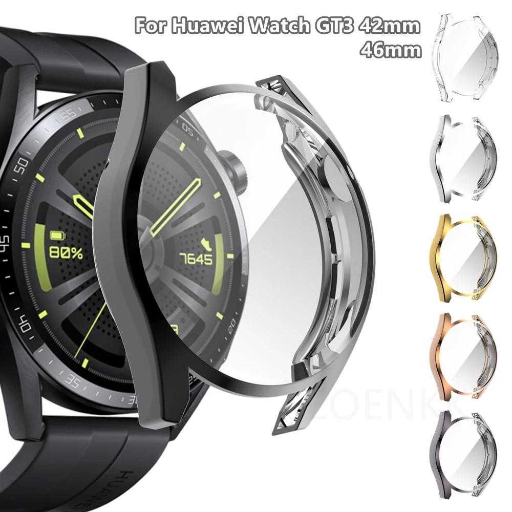 Soft TPU Protective Case For Huawei Watch GT3 46mm 42mm Full Screen Protector Cover Silicone Plating Shell For Huawei Watch GT 3
Soft TPU Protective Case For Huawei Watch GT3 46mm 42mm Full Screen Protector Cover Silicone Plating Shell For Huawei Watch GT 3