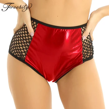 Womens Lingerie Panties Shiny Metallic High Waist Fishnet Patchwork Mini Briefs Underwear for Dancing Raves Festivals Costumes
Womens Lingerie Panties Shiny Metallic High Waist Fishnet Patchwork Mini Briefs Underwear for Dancing Raves Festivals Costumes
