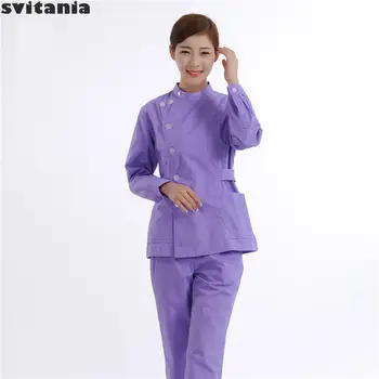 Svitania Long Sleeve Stand Collar Nurse Dress Cosmetologist Dress Women Nurse Uniform
Svitania Long Sleeve Stand Collar Nurse Dress Cosmetologist Dress Women Nurse Uniform
