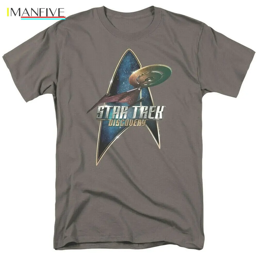 Star Trek: Discovery Ship & Logo Mens Unisex T-Shirt - Available Sm to 3x
Star Trek: Discovery Ship & Logo Mens Unisex T-Shirt - Available Sm to 3x