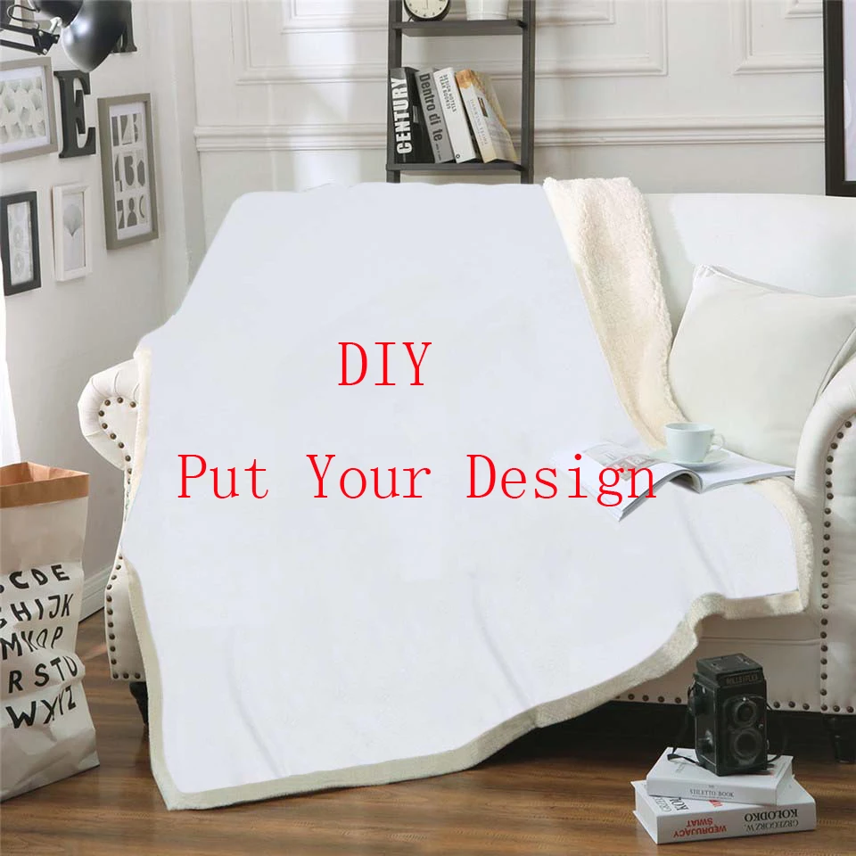 

Custom made DIY Fleece Blanket 3D printed Sherpa Blanket on Bed Home Textiles Dreamlike style-4