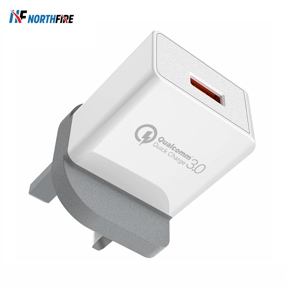 NORTHFIRE UK 18W Quick Charger QC 3.0 USB Charger For iPhone Samsung Xiaomi Huawei Fast Charger Wall Phone Charger Plug Adapter 
NORTHFIRE UK 18W Quick Charger QC 3.0 USB Charger For iPhone Samsung Xiaomi Huawei Fast Charger Wall Phone Charger Plug Adapter