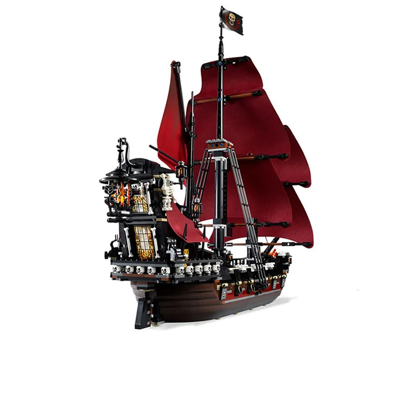 

2019 Pirates Of The Caribbean Queen Anne's Revenge Ship Pirates Ships 4195 Model Building Blocks Bricks Enlightenment Kids Toys