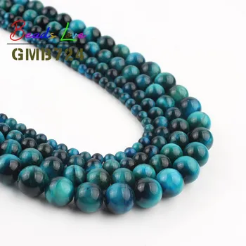 6 8 10mm Natural Peacock blue Tiger Eye Stone Round Loose Beads Diy Bracelet Necklace for Jewelry Making Wholesale Perles 15‘’ 
6 8 10mm Natural Peacock blue Tiger Eye Stone Round Loose Beads Diy Bracelet Necklace for Jewelry Making Wholesale Perles 15‘’