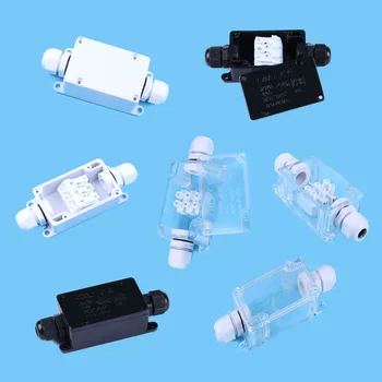 IP65 Waterproof Black Plastic Cable Wire Connector Gland Electrical 2-Cable Junction Box with Terminal
IP65 Waterproof Black Plastic Cable Wire Connector Gland Electrical 2-Cable Junction Box with Terminal