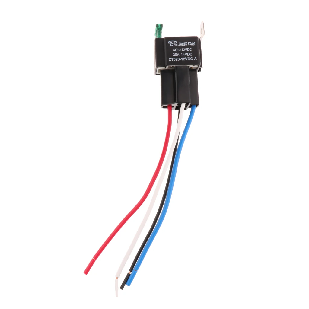 5 Set Of Car 30A AMP 12V Relay Kit For Fan Fuel Pump Light 4Pin 4 Wire SPST 5 Set Of Car 30A AMP 12V Relay Kit For Fan Fuel Pump Light 4Pin 4 Wire SPST