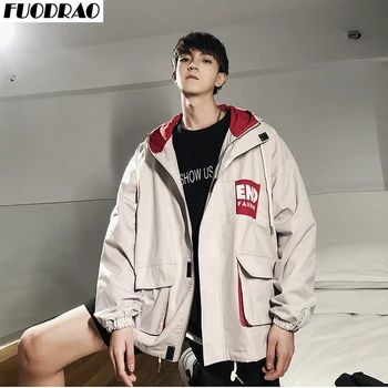 FUODRAO Plus Size Streetwear Hooded Cargo Jacket Men 2019 Cotton Korean Print Windbreaker Jackets Male Hip Hop Coats J168 
FUODRAO Plus Size Streetwear Hooded Cargo Jacket Men 2019 Cotton Korean Print Windbreaker Jackets Male Hip Hop Coats J168