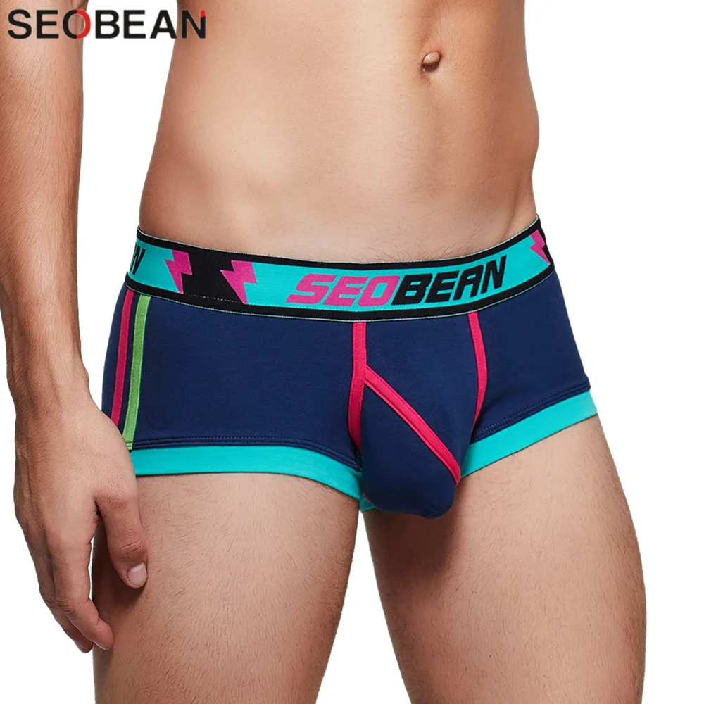 SEOBEAN Men's Underwear Boxers Low Waist Breathable Fashion Patchwork Boxer Shorts For Man U-convex Pouch Sexy Men Boxers
SEOBEAN Men's Underwear Boxers Low Waist Breathable Fashion Patchwork Boxer Shorts For Man U-convex Pouch Sexy Men Boxers