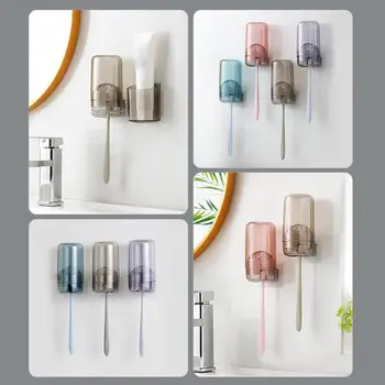 Toothbrush Cup Creative Wall Mounted Toothbrush Holder With Cup Bathroom Waterproof Dust-proof Bathroom Organizer
Toothbrush Cup Creative Wall Mounted Toothbrush Holder With Cup Bathroom Waterproof Dust-proof Bathroom Organizer