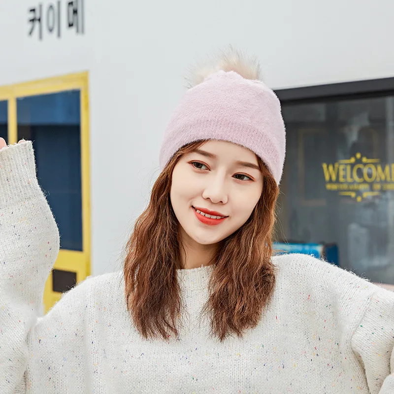 New female knitted hat autumn and winter double plus plush yarn hat solid color simple ear cap
New female knitted hat autumn and winter double plus plush yarn hat solid color simple ear cap