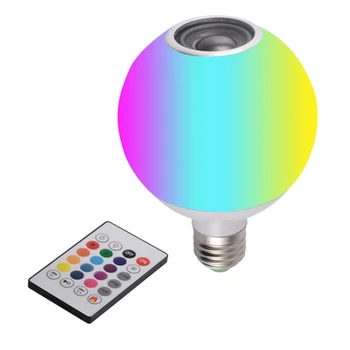 LED Bluetooth Music Bulb Lamp with White Light Remote Control Colorful RGB Color Changing Bluetooth Bulb (E27)
LED Bluetooth Music Bulb Lamp with White Light Remote Control Colorful RGB Color Changing Bluetooth Bulb (E27)
