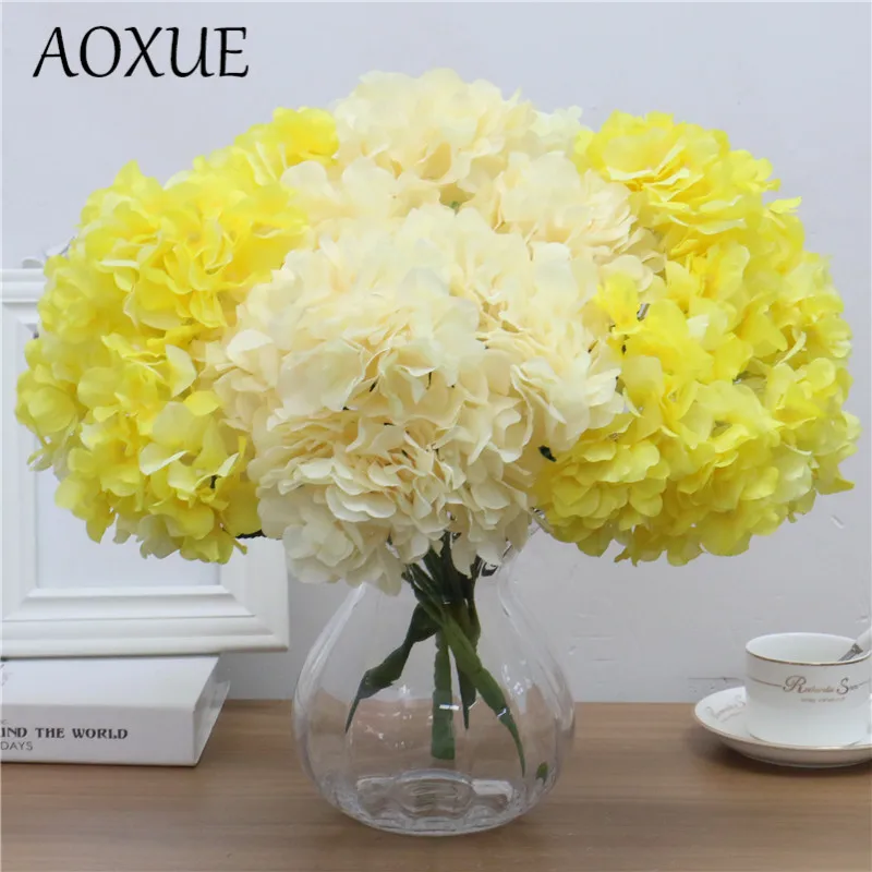 

Large 6-heads simulation hydrangea silk bouquet artificial fake flower arch road lead flower home living room Wedding decoration