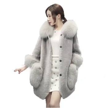 Faux fur coat women gray black red plus size tops jacket 2019 winter new hooded korean long sleeve fashion warmth jacket LR720
Faux fur coat women gray black red plus size tops jacket 2019 winter new hooded korean long sleeve fashion warmth jacket LR720