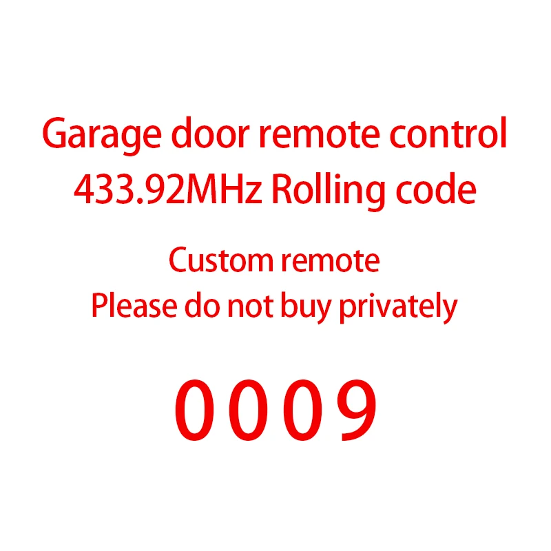 Rolling Code Garage Door Remote 2 Buttons Customized remote control for old customers
Rolling Code Garage Door Remote 2 Buttons Customized remote control for old customers