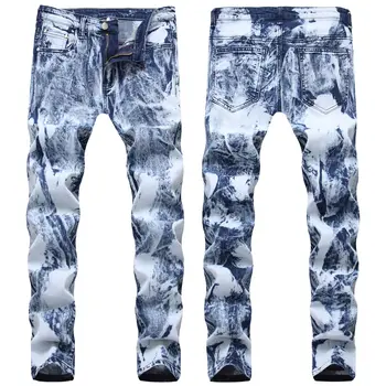 Jeans Men New Fashion Men's Snow Wash Elastic Denim Pants Men's Slim Print Mid Waist straight stretch Jeans Plus Size 28-40
Jeans Men New Fashion Men's Snow Wash Elastic Denim Pants Men's Slim Print Mid Waist straight stretch Jeans Plus Size 28-40