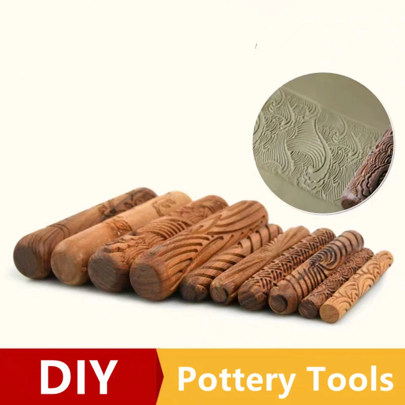 10PCS/Set Wooden Clay Rolling Pin carving tool Chinese Styles Pattern Embossing Stick Dragon Phoenix Cloud Clay Sculpting Tools
10PCS/Set Wooden Clay Rolling Pin carving tool Chinese Styles Pattern Embossing Stick Dragon Phoenix Cloud Clay Sculpting Tools