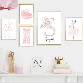 Pink Unicorn Poster Flower Ballet Girl Custom Name Wall Art Poster Nursery Canvas Print Painting Nordic Picture Baby Room Decor
Pink Unicorn Poster Flower Ballet Girl Custom Name Wall Art Poster Nursery Canvas Print Painting Nordic Picture Baby Room Decor