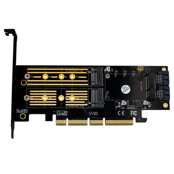 3 in 1 PCI-E 4X To SATA SSD M.2 NGFF NVME and SATA3 Adapter Converter Card with Cable
3 in 1 PCI-E 4X To SATA SSD M.2 NGFF NVME and SATA3 Adapter Converter Card with Cable