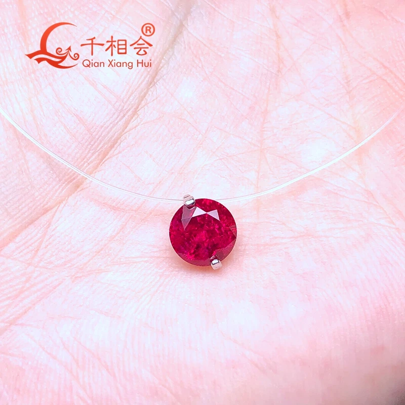 925 silver round shape 8mm 390mm fish line invisible simulation Artificial red ruby sapphire jewelry pendant necklace
925 silver round shape 8mm 390mm fish line invisible simulation Artificial red ruby sapphire jewelry pendant necklace