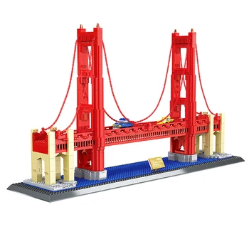 Wange NEW 6210 1977Pcs Street View Series Golden Gate Bridge Model Building Blocks Set Bricks Toys For Children Gifts
Wange NEW 6210 1977Pcs Street View Series Golden Gate Bridge Model Building Blocks Set Bricks Toys For Children Gifts