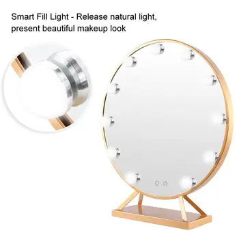 Makeup Mirror HD Cosmetic Mirror With 11 LED Bulbs Hollywood Golden Makeup Mirror lights for Lighting Cosmetic
Makeup Mirror HD Cosmetic Mirror With 11 LED Bulbs Hollywood Golden Makeup Mirror lights for Lighting Cosmetic