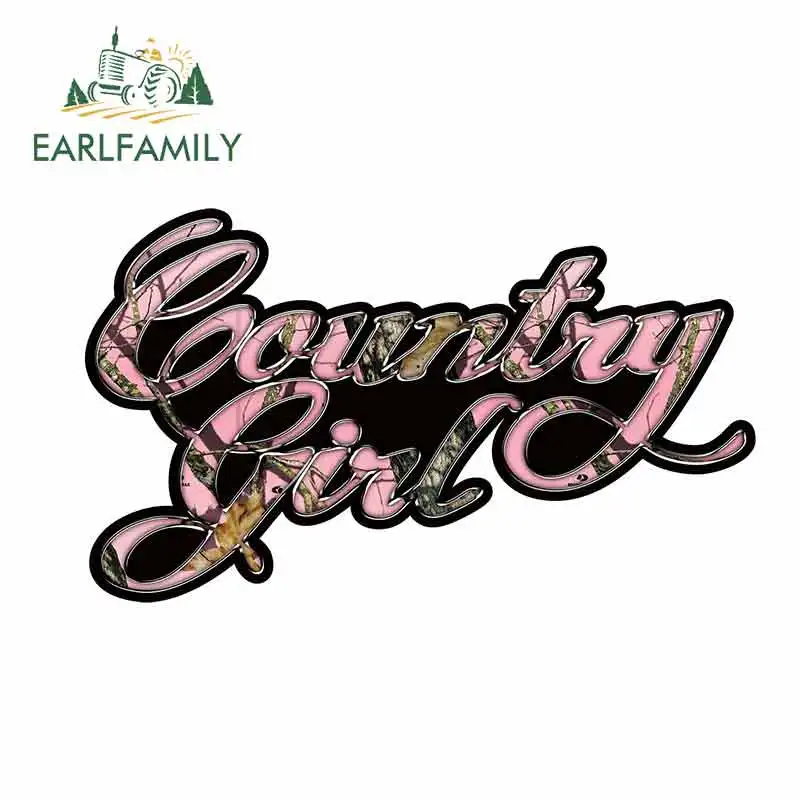 

EARLFAMILY 13cm x 7.7cm for Country Girl Logo Funny Car Stickers Vinyl Graphics JDM RV VAN Fine Decal Car Accessories Comic Sign