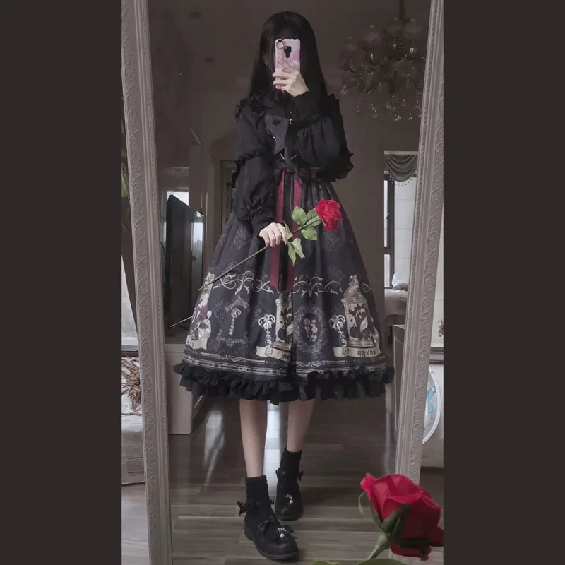 Lolita Full Style Spot The Nightingale the Rose JSK Dress Gothic Style Dark Series Lolita Dresses victorian gothic lolita dress
Lolita Full Style Spot The Nightingale the Rose JSK Dress Gothic Style Dark Series Lolita Dresses victorian gothic lolita dress