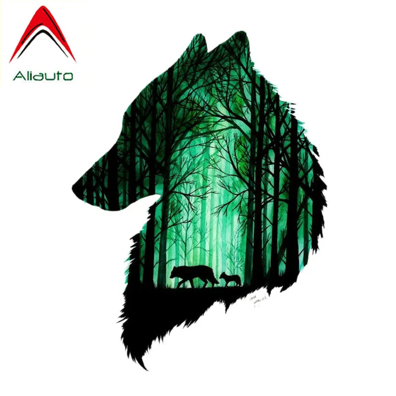 Автомобильная наклейка Aliauto два волка в лесу декоративная для Ford Mondeo MK4 2 3 C-max S-max