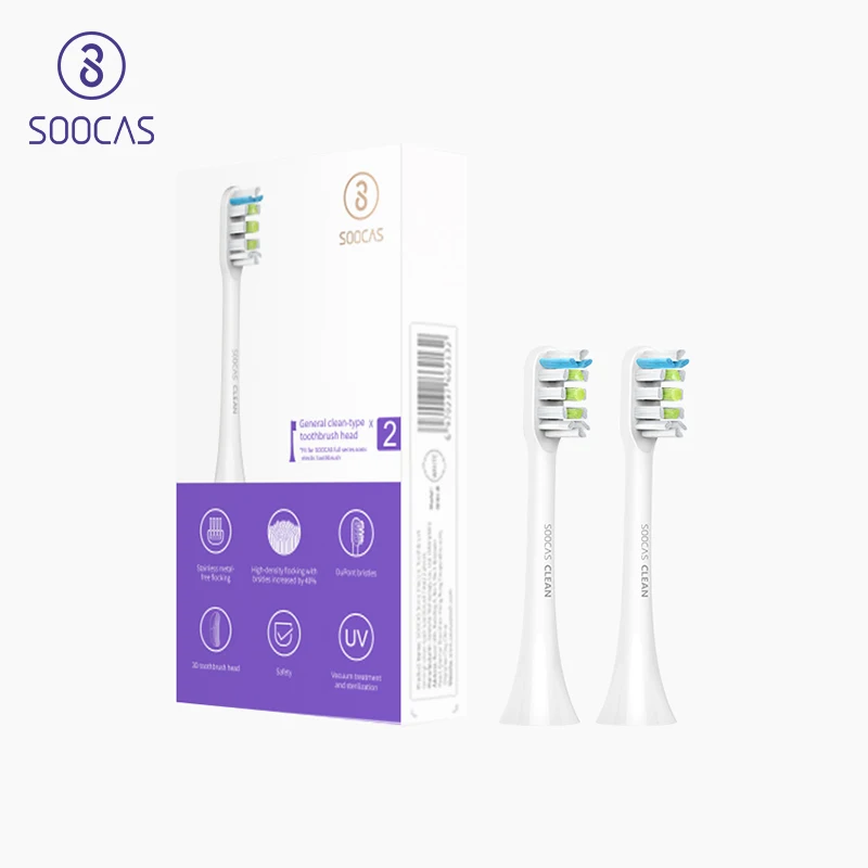 SOOCAS Two Sonic Electric Toothbrush Heads Are Used To Replace The Toothbrush Heads Waterproof IPX7
SOOCAS Two Sonic Electric Toothbrush Heads Are Used To Replace The Toothbrush Heads Waterproof IPX7