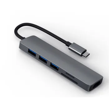 6 in 1Aluminum Type-C to USB PD Charging HUB USB3.1 Gen1 5Gbps High Speed Aluminum
6 in 1Aluminum Type-C to USB PD Charging HUB USB3.1 Gen1 5Gbps High Speed Aluminum