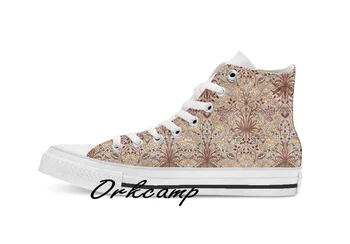 William Morris Hyacinth Brown and Beige Custom Casual High Top lace-up Canvas shoes sneakers Drop shipping
William Morris Hyacinth Brown and Beige Custom Casual High Top lace-up Canvas shoes sneakers Drop shipping