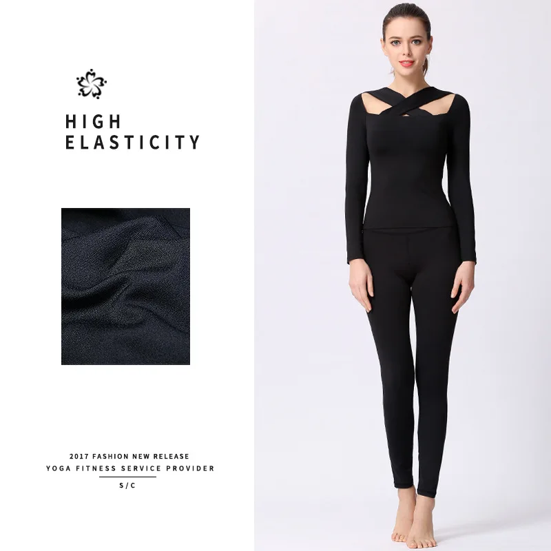 Yoga Clothes Two-Piece Suit Sexy Cross Shoulder Strap Long Sleeve Top High Waist Yoga Pants Dance Clothes for Women
Yoga Clothes Two-Piece Suit Sexy Cross Shoulder Strap Long Sleeve Top High Waist Yoga Pants Dance Clothes for Women
