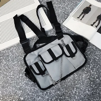 Men Women Hip Hop Chest Rig Bag Adjustable Strap Vest Type Cross Shoulder Fashion Multi-function Harness Street Oxford Cloth 
Men Women Hip Hop Chest Rig Bag Adjustable Strap Vest Type Cross Shoulder Fashion Multi-function Harness Street Oxford Cloth