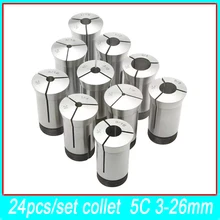 24pcs/set collet Round type 5C collet spring collet chuck ,range from 3-26mm for CNC machine milling lathe tool 
24pcs/set collet Round type 5C collet spring collet chuck ,range from 3-26mm for CNC machine milling lathe tool