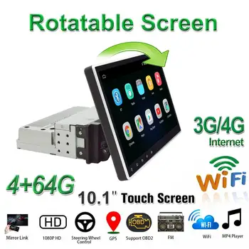 10.1 Inch 1Din Android 9.1 Car Multimedia Player MP5 DVD Player 4G internet WiFi GPS BT with Rotatable screen
10.1 Inch 1Din Android 9.1 Car Multimedia Player MP5 DVD Player 4G internet WiFi GPS BT with Rotatable screen
