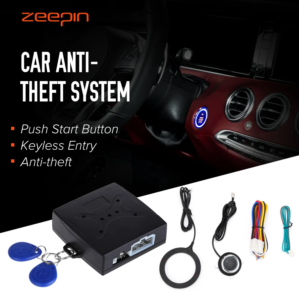 Auto Car Alarm Car Engine Push Start Button RFID Lock Ignition Starter Keyless Entry Start Stop Immobilizer Anti-theft System
Auto Car Alarm Car Engine Push Start Button RFID Lock Ignition Starter Keyless Entry Start Stop Immobilizer Anti-theft System