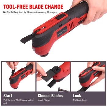Oscillating Tool 12V Ion Cordless Oscillating Multi Tool 2.0Ah Fast Charging 6 Variable Speed for Cutting Sanding and Grinding
Oscillating Tool 12V Ion Cordless Oscillating Multi Tool 2.0Ah Fast Charging 6 Variable Speed for Cutting Sanding and Grinding